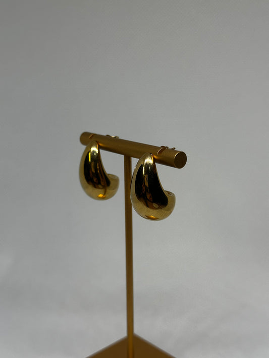 Gold Large Droplet Earings